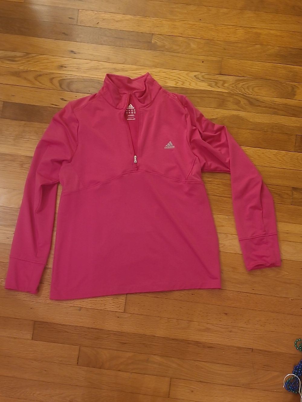 adidas Women's Hot Pink Quarter-Zip Pullover